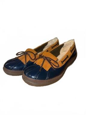 UGG Australia Haylie Women’s Duck Boat Shoe Slip-On Fur Loafer Size 6